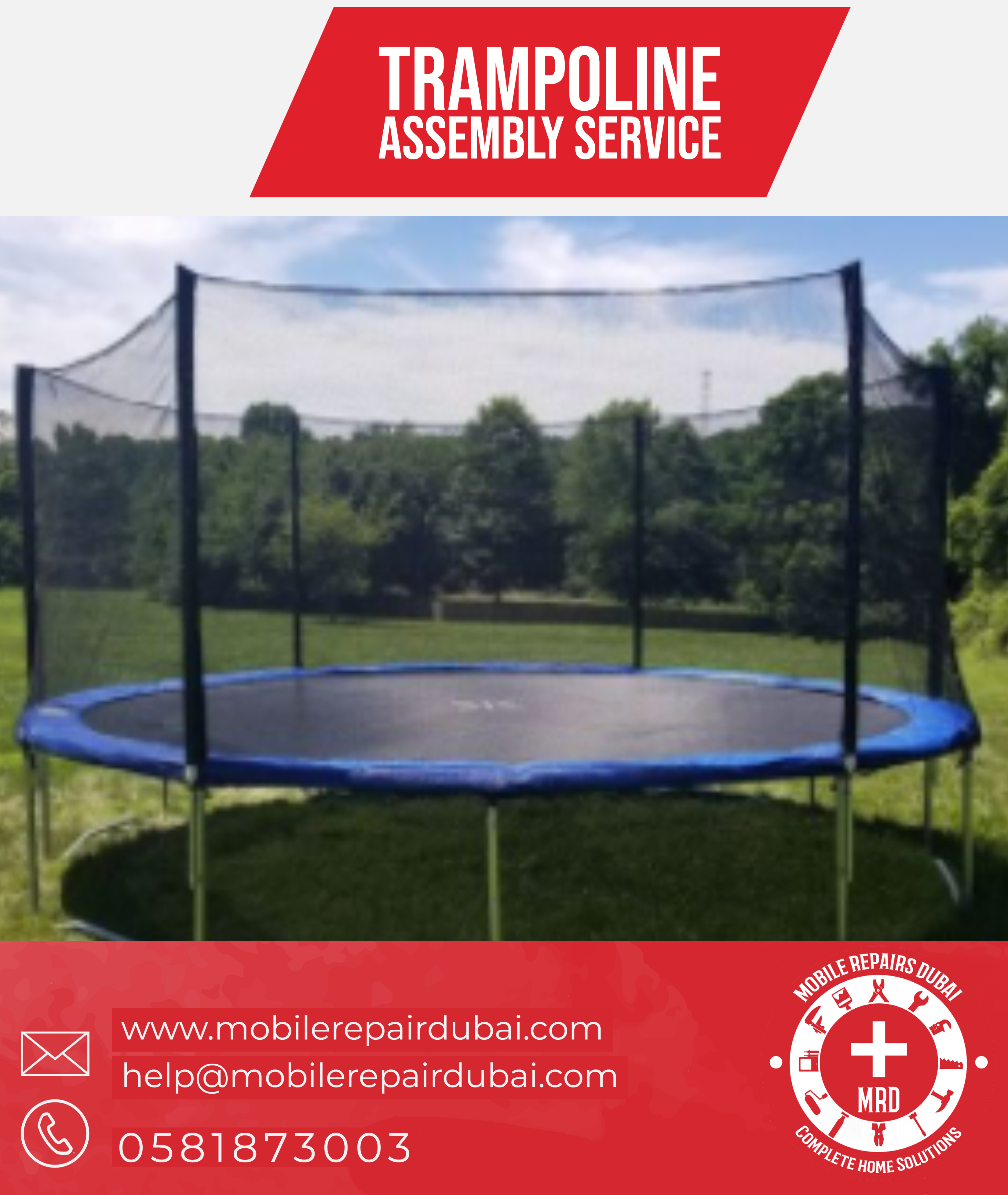 Trampoline assembly service 0524674030 - Mobile Repairs